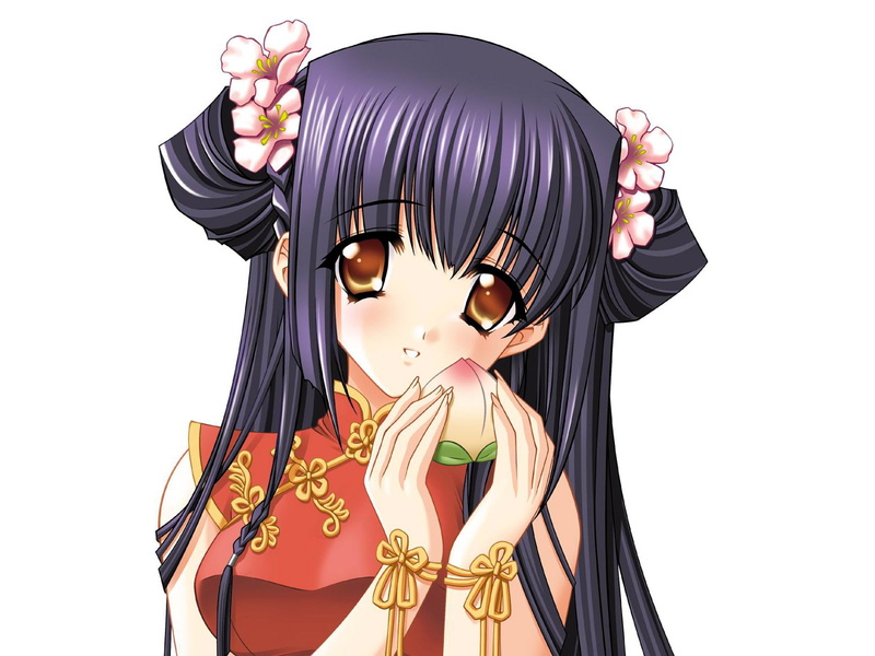 peach, anime girls, 720P, small, anime, girls, small face, face