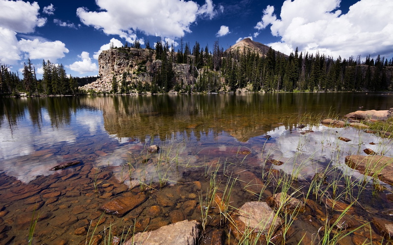 no people, cool background pictures nature 1920x1200, rock, water, tranquil scene, nature, 1080P, growth, sky, remote, reflection lake, cloud - sky, tree