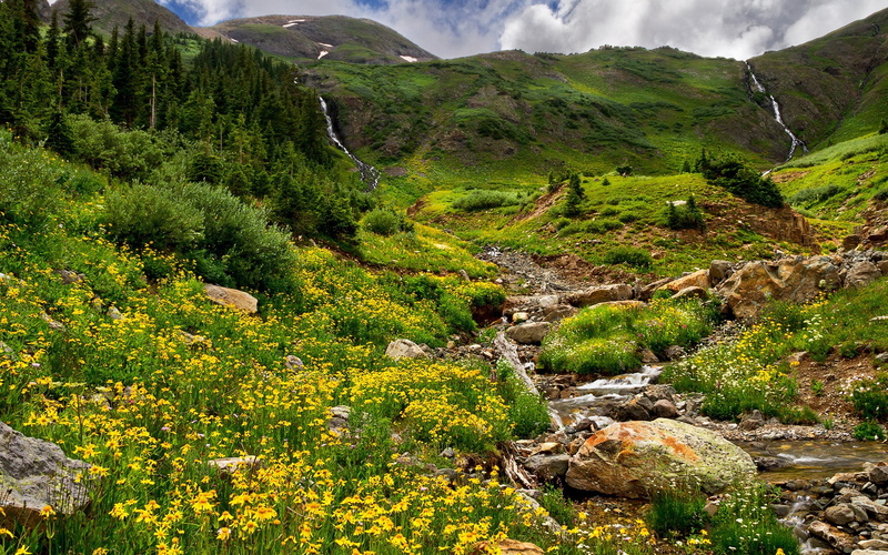 nature, landscape, image background nature hd image 1920x1200, sky, day, no people, remote, land, stream - flowing water, scenics - nature, flowing, growth
