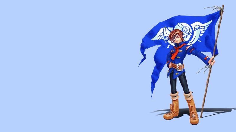 1080P, flag, blue, skies, arcadia