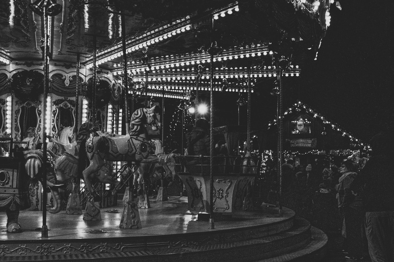 animal wildlife, architecture, animal, vintage, night, amusement park ride, merry-go-round, winter, domestic, german, domestic animals, no people, mammal