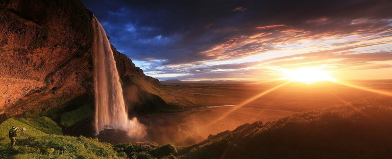travel destinations, environment, nature, 720P, cloud - sky, water, sunlight, mountain, dramatic sky, scenics - nature, sunset, waterfall, landscape, dramatic landscape