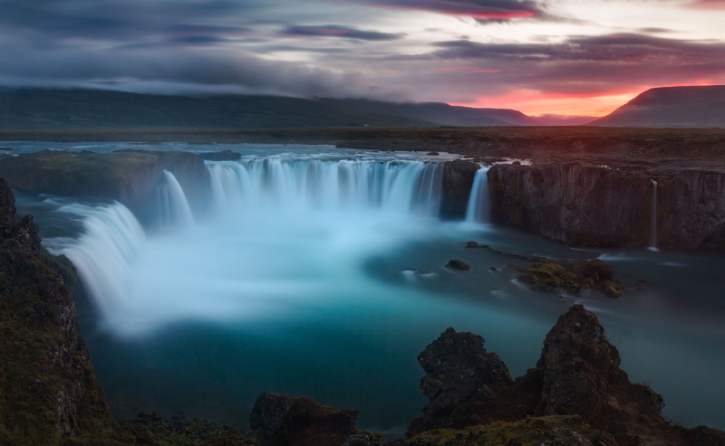 painting, tranquil scene, no people, flowing water, iceland, Nature, falling water, motion, Waterfalls, waterfall, solid, water, flowing, long exposure