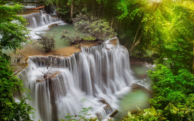 2K, Trees, lapse, time, photography, Waterfalls, Thailand