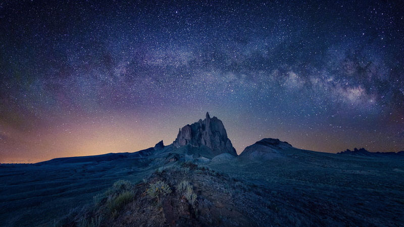 1080P, Michael Zheng, rock, The Milky Way, milky way, valley