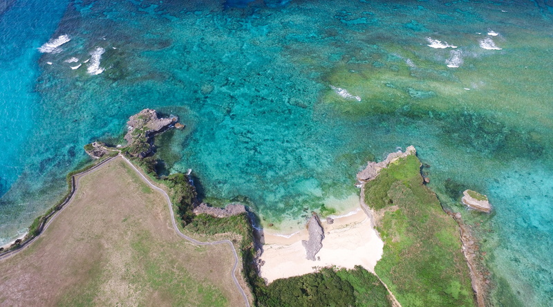 Cyan, Summer, Waterscape, 4K, high angle view, land, field, solid, turquoise colored, Shore, skypixcel, Water, yomitan, Blue, day, Earth, nature, idyllic