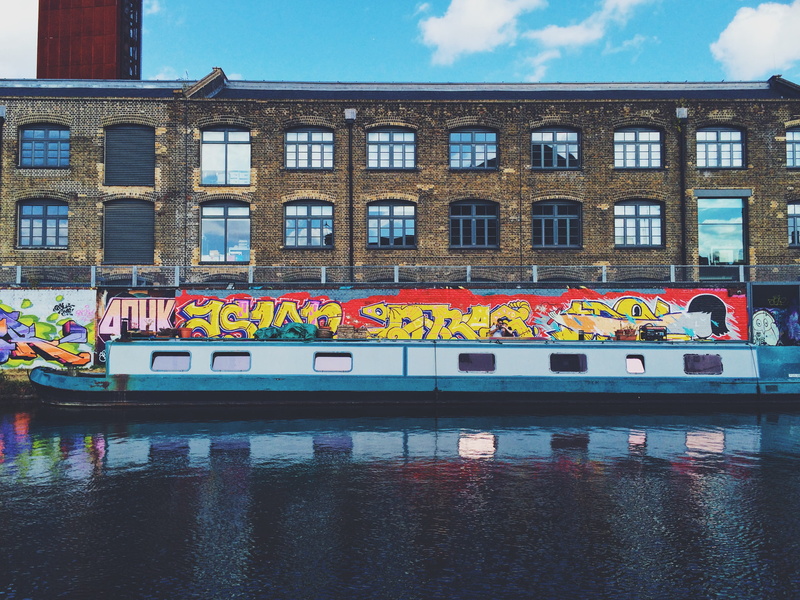 built Structure, architectural, netherlands, grafiti, narrow boat, window, famous Place, mode of transportation, building Exterior, transportation, vandals