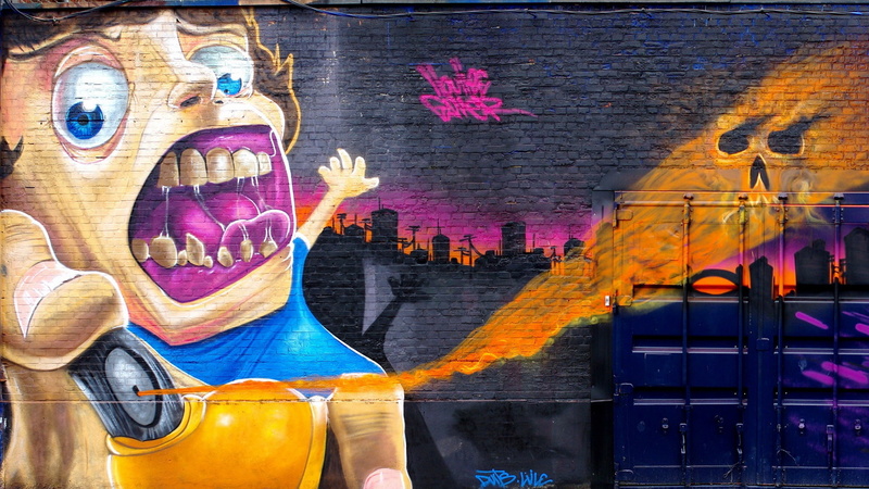 1080P, wall, figure, grafiti