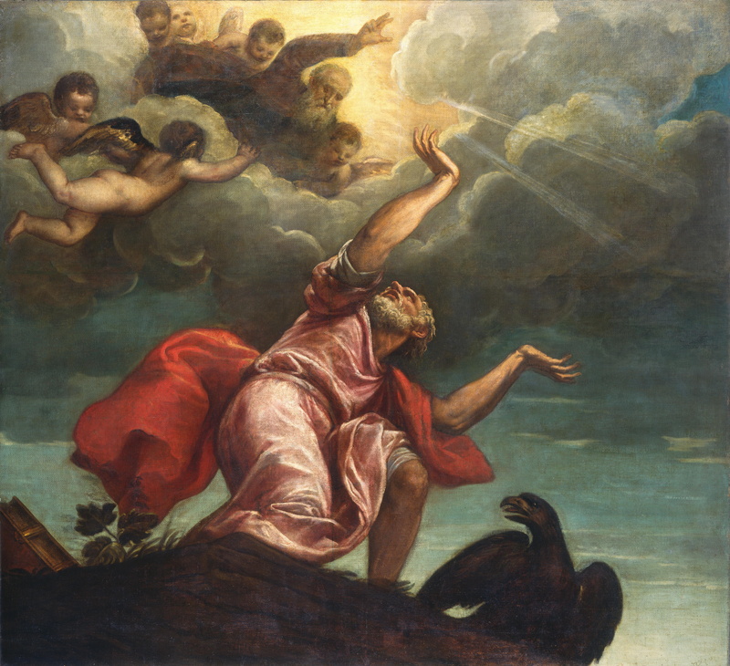ок1547, 5K, St. John the Evangelist on Patmos, Titian Vecellio