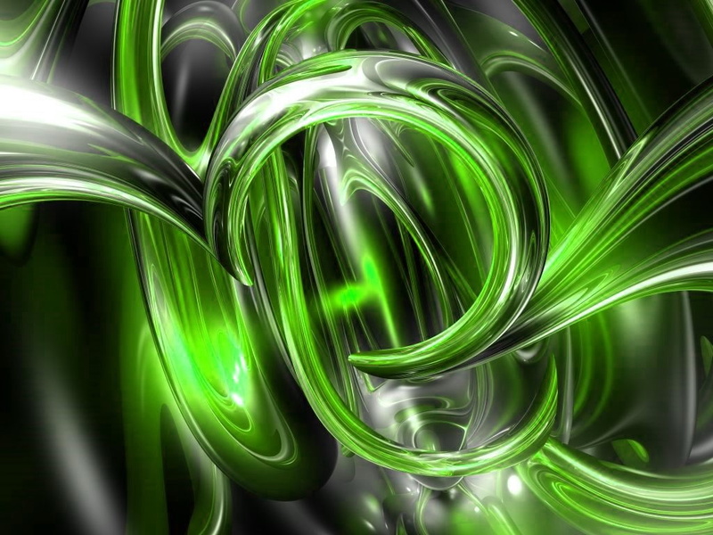 digital art, CGI, shapes, connection, growth, green color, motion, shape, plant part, industry, leaf, metal, close-up, spiral, complexity, flowing, geometric shape