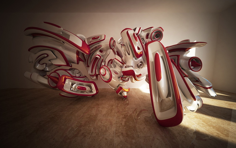 shapes, 1080P, render, CGI, digital art