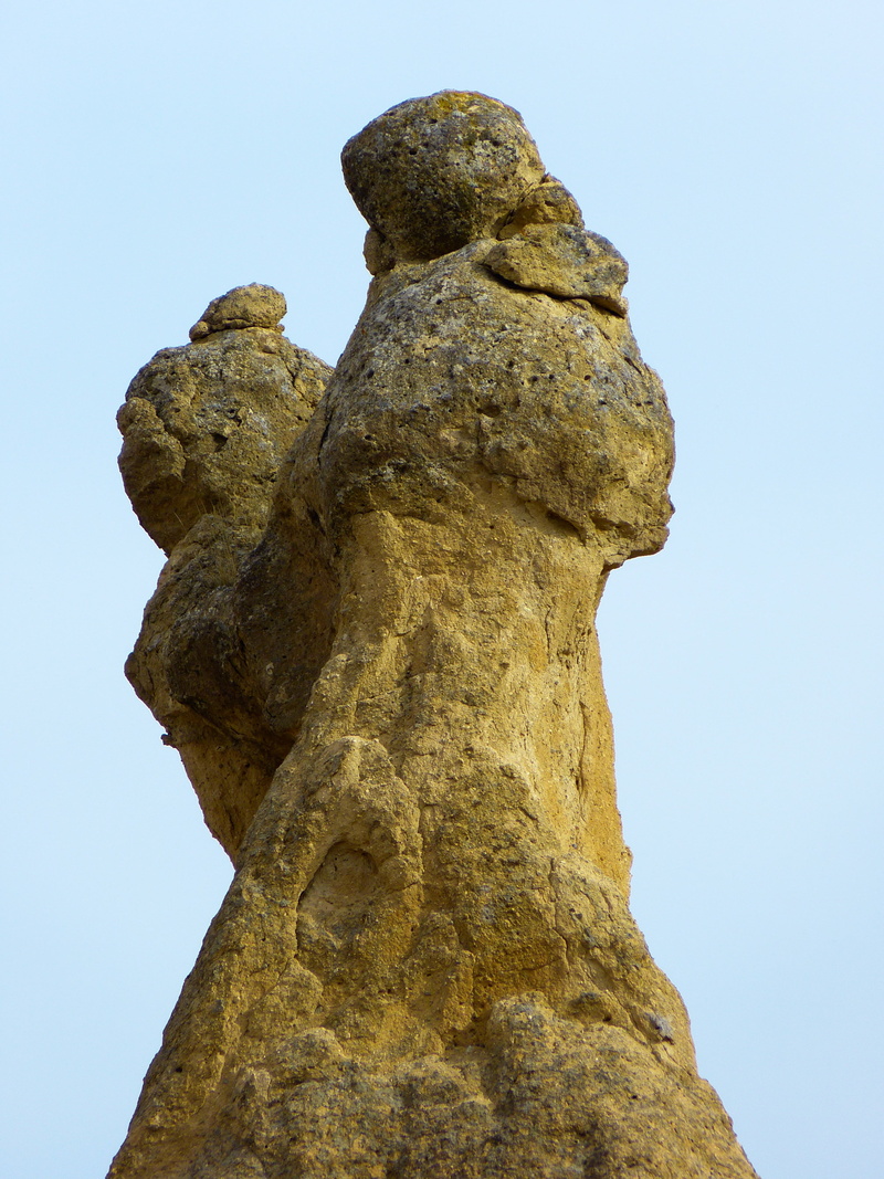 history, clear sky, textured, representation, sky, child, human representation, eroded, bizarre, statue, devrent valley, nature, low angle view, close-up