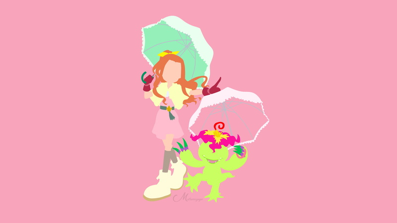 Minimalist, Palmon (Digimon), Digimon, Vector, Mimi Tachikawa, 1080P