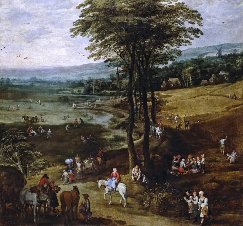 Jan Brueghel the elder, landscape, View Of The Flemish Countryside, 1080P, picture