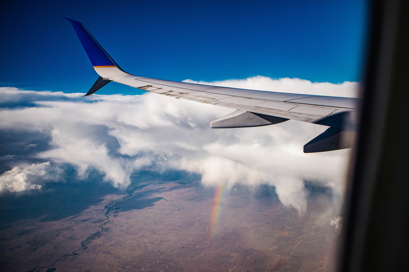 vacations, day, scenics, plane, mode of Transport, travel, west, stratosphere, speed, aircraft Wing, desert, people Traveling, cloud, airplane, cloudscape