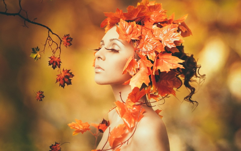 plant, 1080P, hot girl pic 1920x1200, flower, beauty in nature, plant part, fashion, young adult, hairstyle, change, flowering plant, outdoors, orange color
