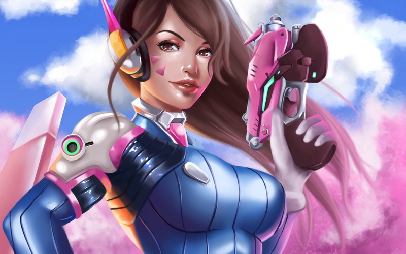portrait, sky, nature, pink color, cloud - sky, front view, human representation, pretty girl pictures 1920x1200, art and craft, robot, headshot, 1080P
