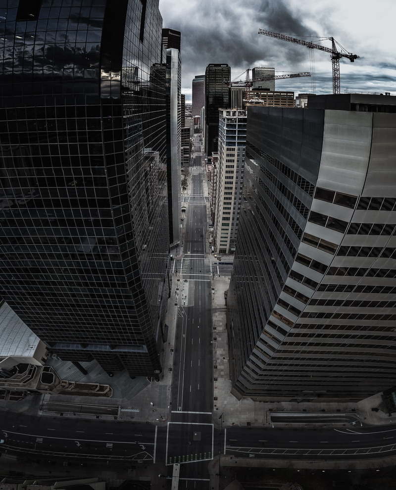 mode of transportation, city, view, architecture, tall - high, building, office building exterior, photography, financial district, crane, street, modern