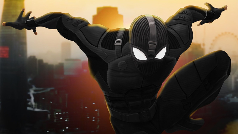1080P, Spider-Man Far From Home, Tom Holland, Nick Fury, digital art, Spider-Man