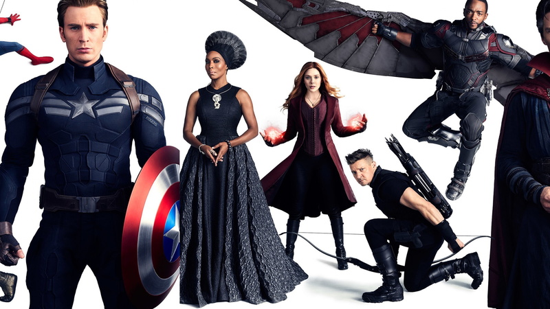 s, character, Spiderman, Elizabeth Olsen, Avengers: Infinity War, Hawkeye, hero, marvel, Tom Holland, 4k, Wanda Maximoff, Captain America, digital
