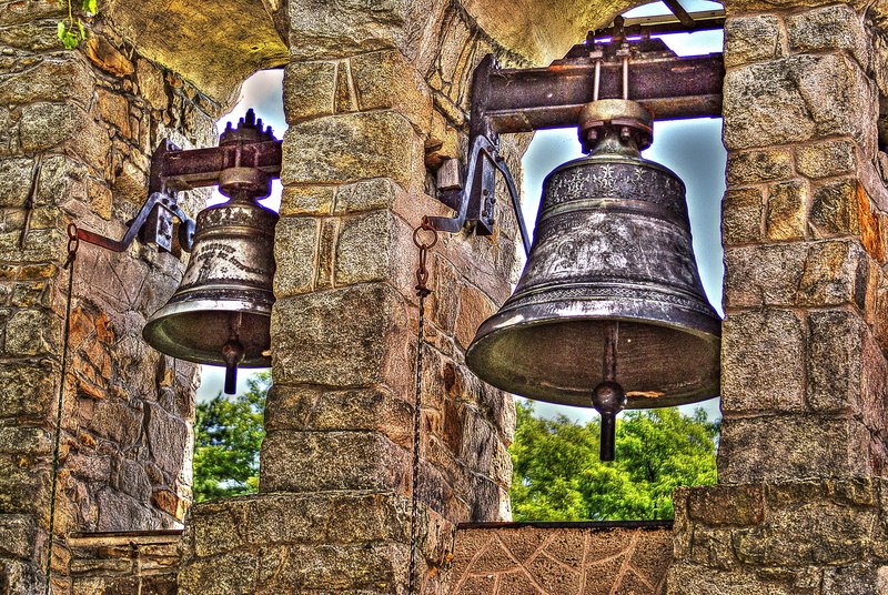 Malopolska, a small bell, ancient civilization, religion, clapper, stone arches, outdoors, the bell tower, architecture And Buildings, bell, day, building exterior