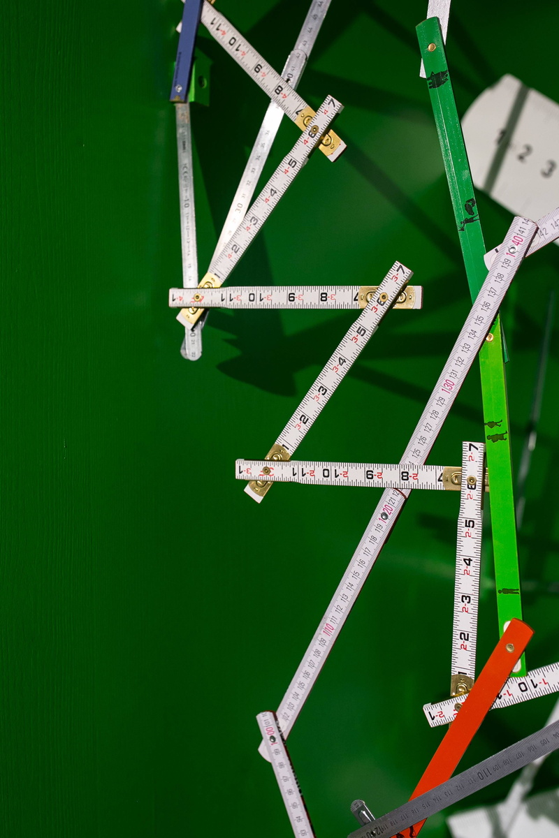 pattern, construction site, no people, built structure, focus on foreground, ruler, day, 2K, green background, education, construction industry, industry