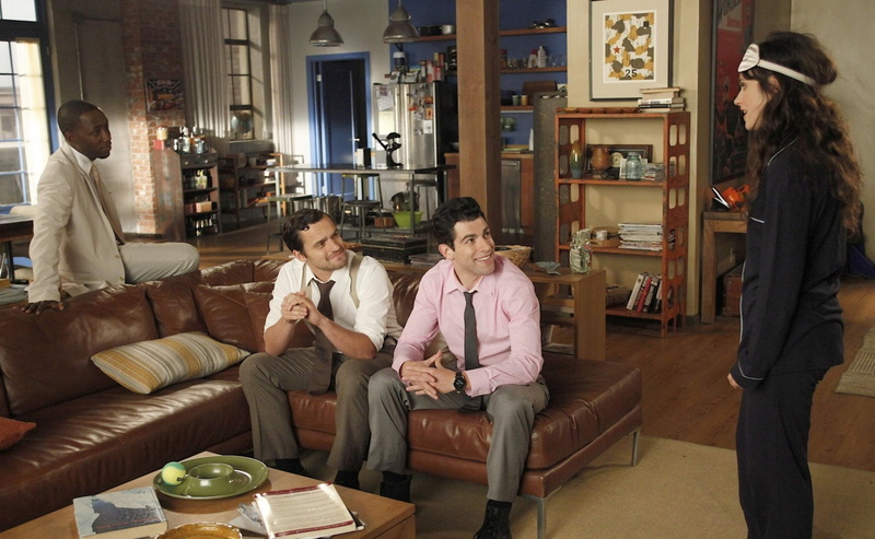 Jake Johnson, Zooey Deschanel, Schmidt (New Girl), Nick Miller, Winston Bishop, 1080P, Jessica Day, Lamorne Morris, TV Show, New Girl, Max Greenfield
