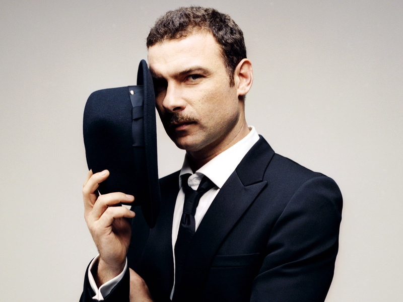 studio shot, menswear, full suit, businessman, young adult, portrait, bowler, hat, actor, tuxedo, business person, liev schreiber, one person, clothing