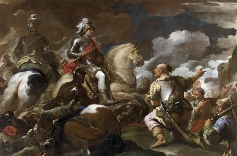 battle genre, 1080P, rider, Luca Giordano, picture, warrior, The Capture Of The Fortress, horse