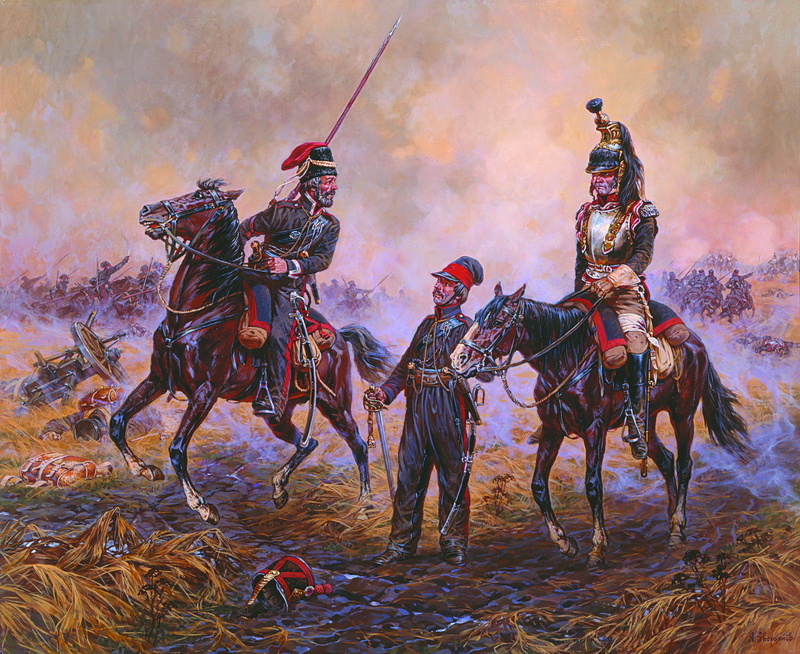 domestic, ride, painting, French, 1812, mammal, sport, cuirassiers, horse, war, people, livestock, multi colored, knights, 4K, nature, horses, horseback riding