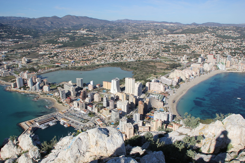 crowded, Spain, travel destinations, high, travel, mountain, architecture, Calpe, tourism, building, high angle view, residential district, cityscape, sea