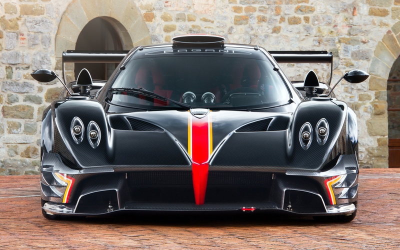 Supercar, Front, zonda, Pagani, Black, 1080P, View