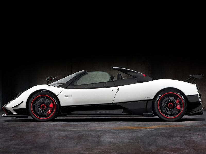 View, White, Pagani, Side, Roadster, Supercar, Zonda, 1080P