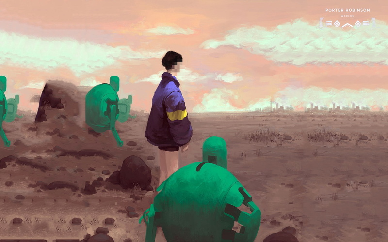 porter robinson drawing digital art, 1080P