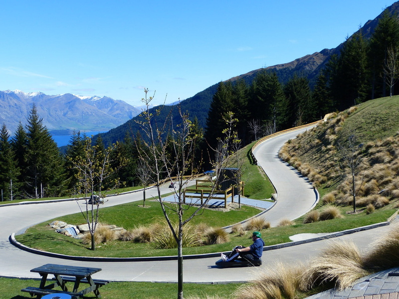 sky, Queenstown, nature, day, idyllic, plant, rocky Mountains, winding road, tranquil scene, european Alps, no People, active, transportation, clear sky