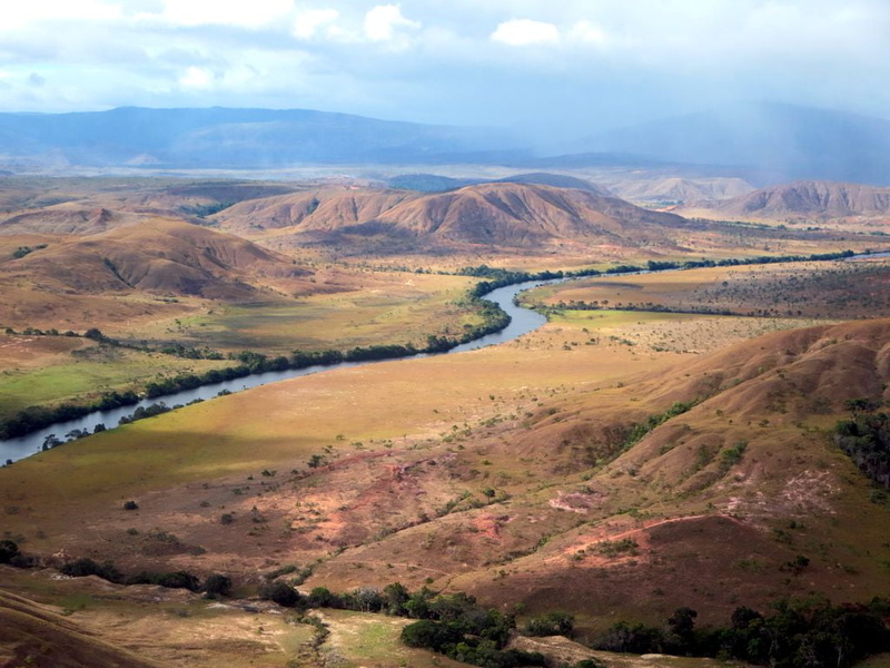 480P, Brazil, landscape, Rio  Mau, rural Scene, birds-eye view, Guyana, eye, photography, brown, birds, view, mountain, in between, Ireng  River, scenics