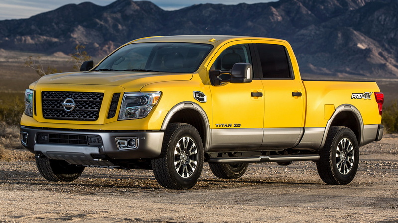 yellow, nissan, pickup, truck, nissan titan xd, 1080P, xd, titan, yellow truck, 2016