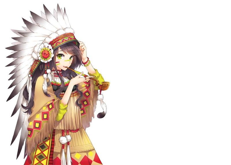 Nardack, Long Hair, indian, Anime Girls, 720P