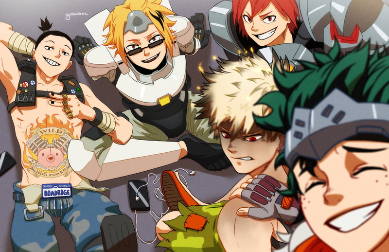 Izuku Midoriya, Anime, Overwatch, My Hero Academia, Crossover, Denki Kaminari, Katsuki Bakugou, 1080P, Eijiro Kirishima