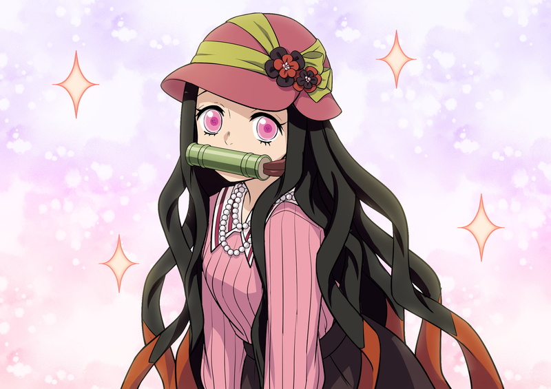 1080P, Girl, Demon Slayer: Kimetsu no Yaiba, Black Hair, Long Hair, Anime, Nezuko Kamado