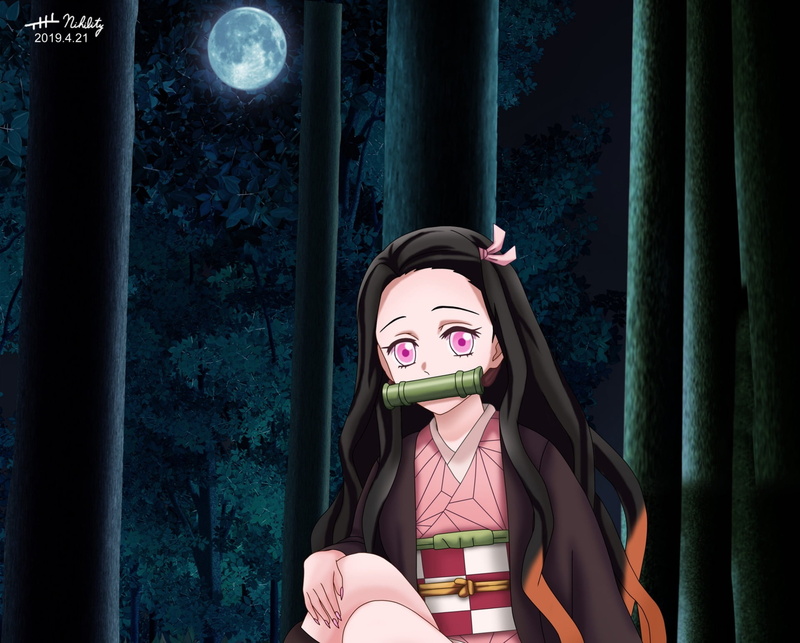 Demon Slayer: Kimetsu no Yaiba, Nezuko Kamado, 1080P, Anime
