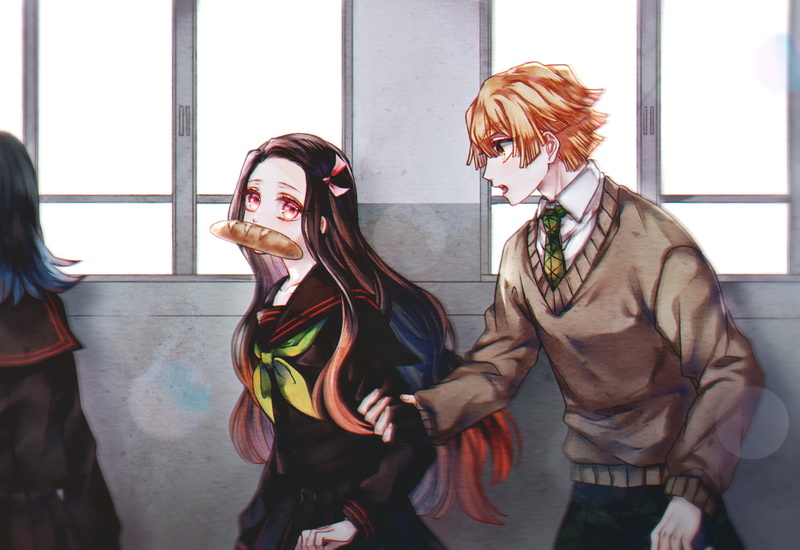 Nezuko Kamado, Demon Slayer: Kimetsu no Yaiba, Zenitsu Agatsuma, 2K, Anime