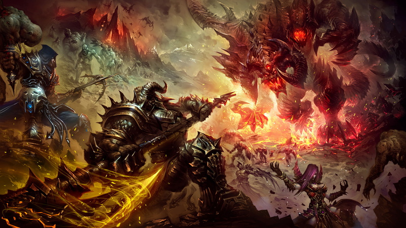 darkness, demon hunter, fan art, barbarian, diablo 3, rpg, 1080P, demons