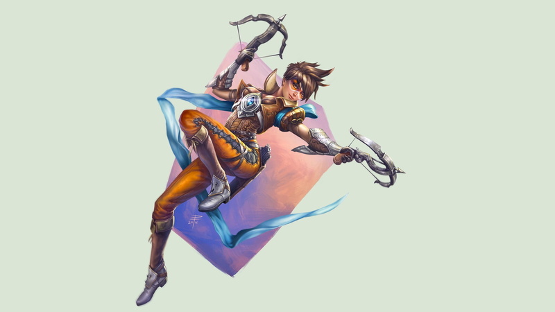 Demon Hunter (Diablo), 1080P, Overwatch, Tracer (Overwatch), video games
