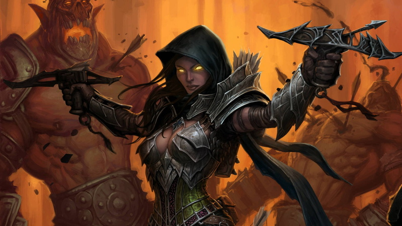 Diablo, 1080P, Diablo III, Demon Hunter (Diablo III)