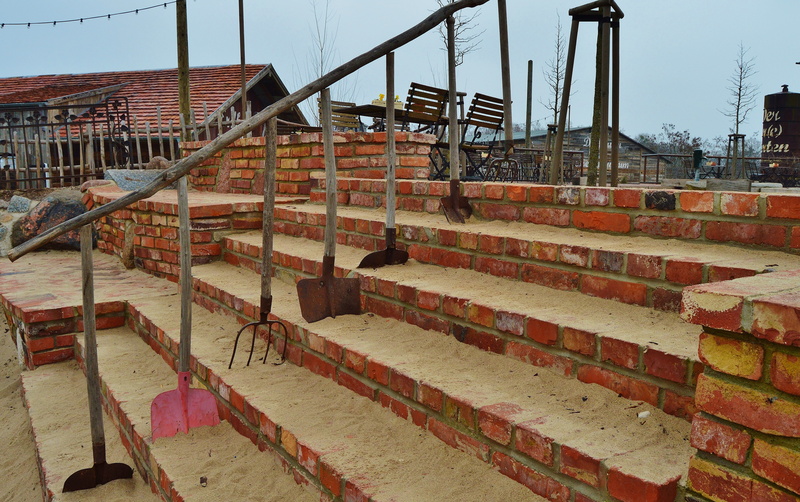 construction industry, Gag, nature, steps and staircases, building exterior, brick wall, industry, no people, treppengeländer, built structure, staircase