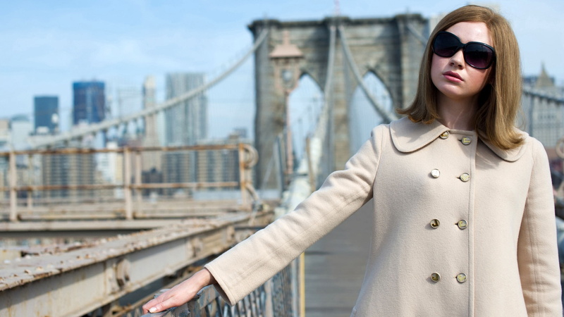 wearing, woman, railings, Most Popular Celebs in 2015, holding, white, trench, actress, coat, double, Karen Gillan, breasted, 2K