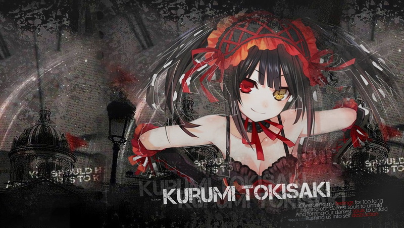 720P, heterochromia, anime, anime girls, Date A Live, Tokisaki Kurumi