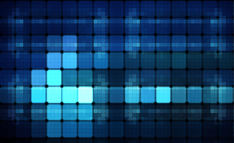 shape, wave, checked pattern, screen, multi colored, Artistic, industry, sound, square shape, art and craft, Arrow, 1080P, Blue, technology, Abstract