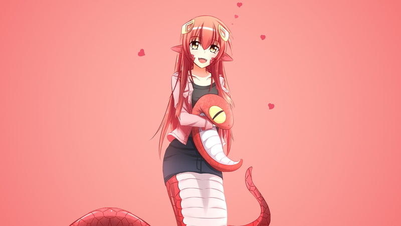 1080P, monster musume no iru nichijou anime girls lamia miia monmusu anime
